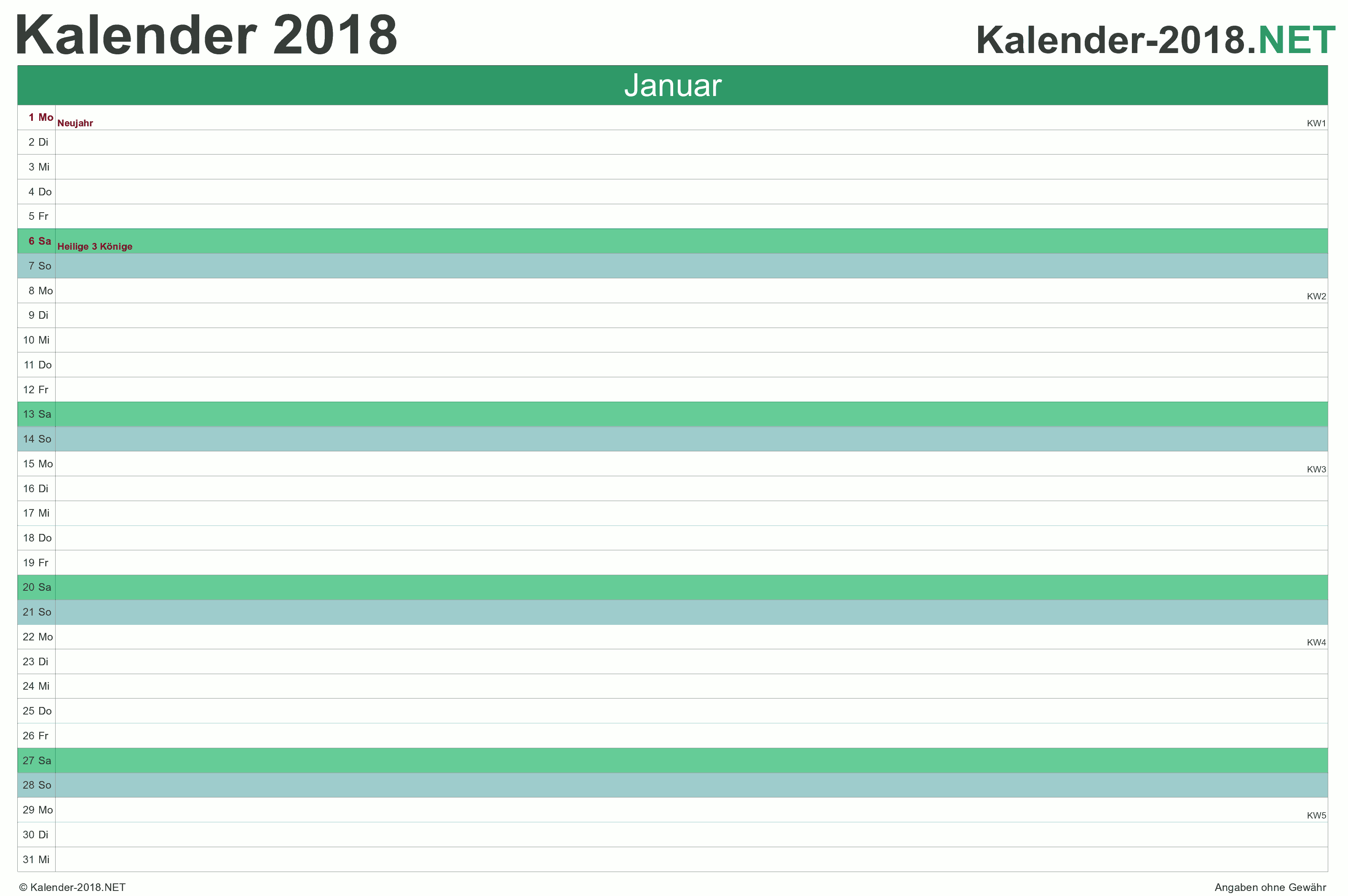 kalender 2018 12s